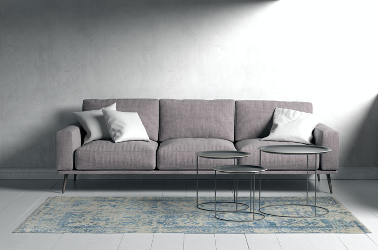 فرش دریای آبی - فرشینه و فرش مدرن کد M214