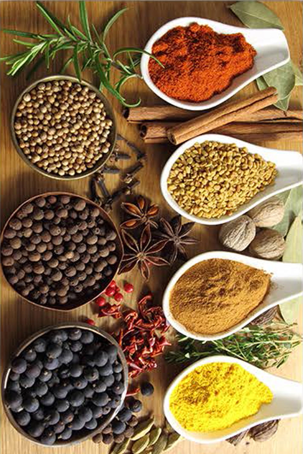 فرش چاپی مجموعه ادویه‌های طبیعی - فرشینه و فرش آشپزخانه کد K126 - 50*80