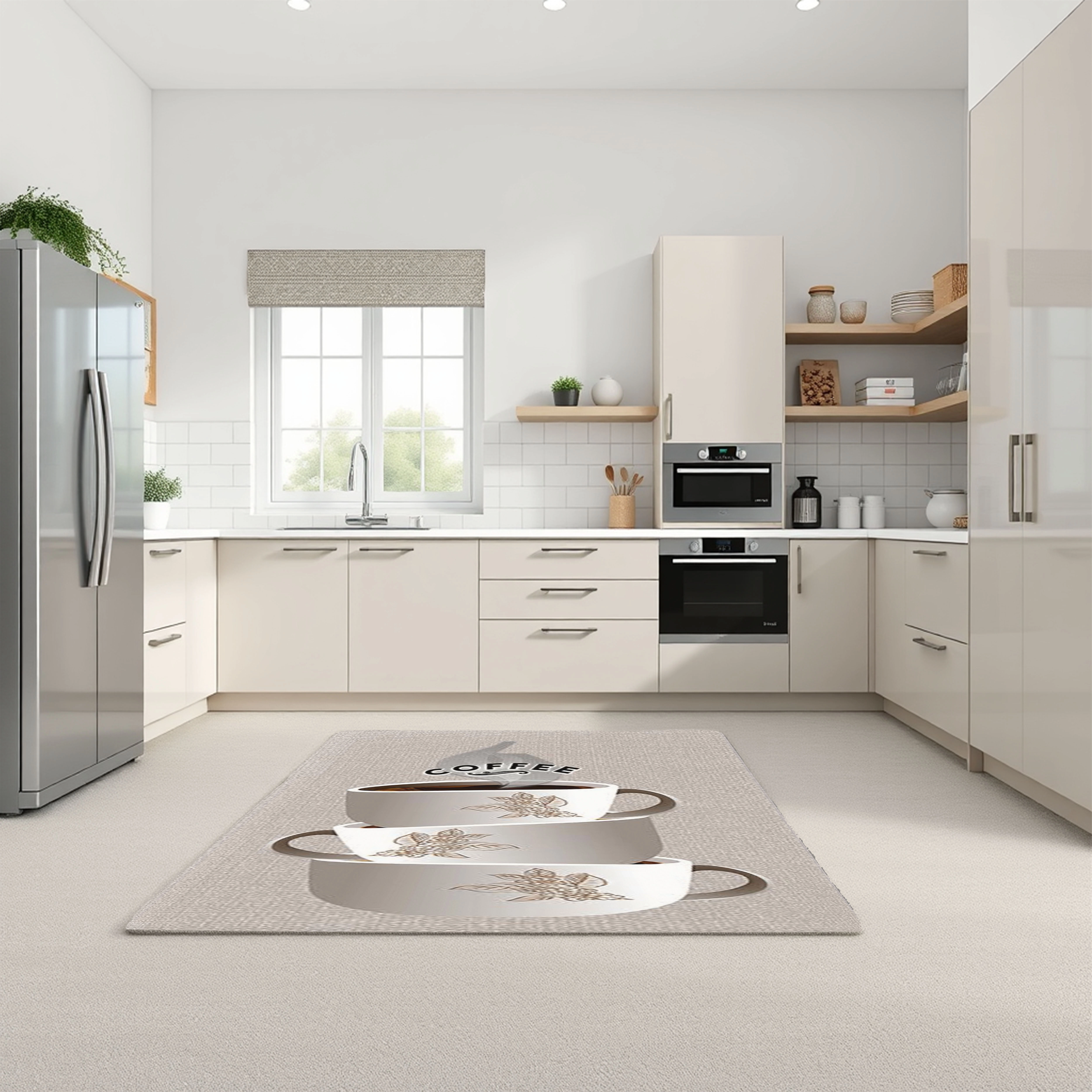 فرش فنجان قهوه - فرشینه و فرش آشپزخانه کد K145 - 50*80