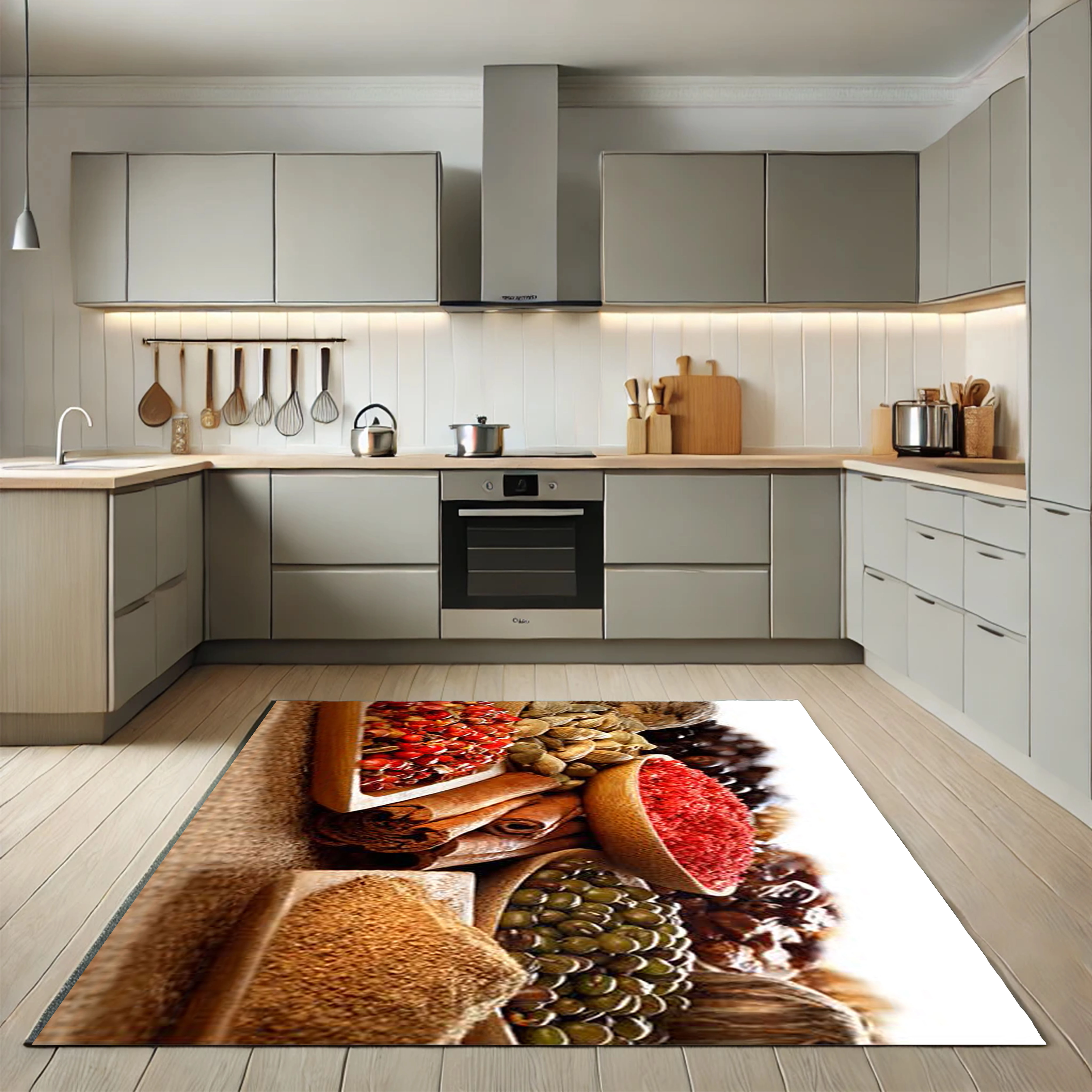فرش ادویه‌های سنتی - فرشینه و فرش آشپزخانه کد K133 - 50*80