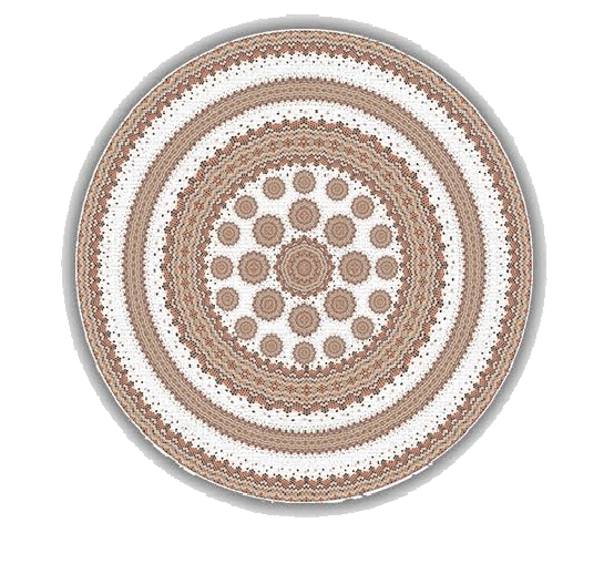 فرش نقش بژ کلاسیک - فرشینه و فرش دایره کد D109 - 60*60