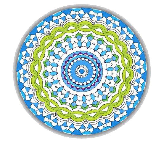 فرش دایره‌ای آبی‌نگار - فرشینه و فرش دایره‌ای کد D141 - 60*60