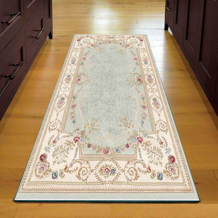 فرش راهرویی کلاسیک با طرح سنتی و زمینه کرم - فرشینه و فرش چاپی کد R149