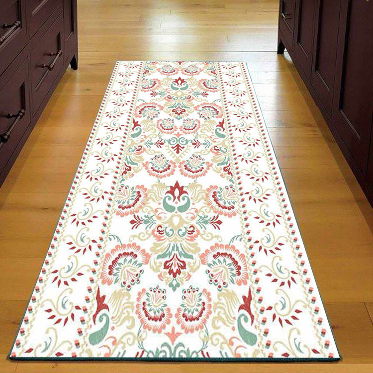 فرش راهرویی سنتی گلدار - فرشینه و فرش چاپی کد R136