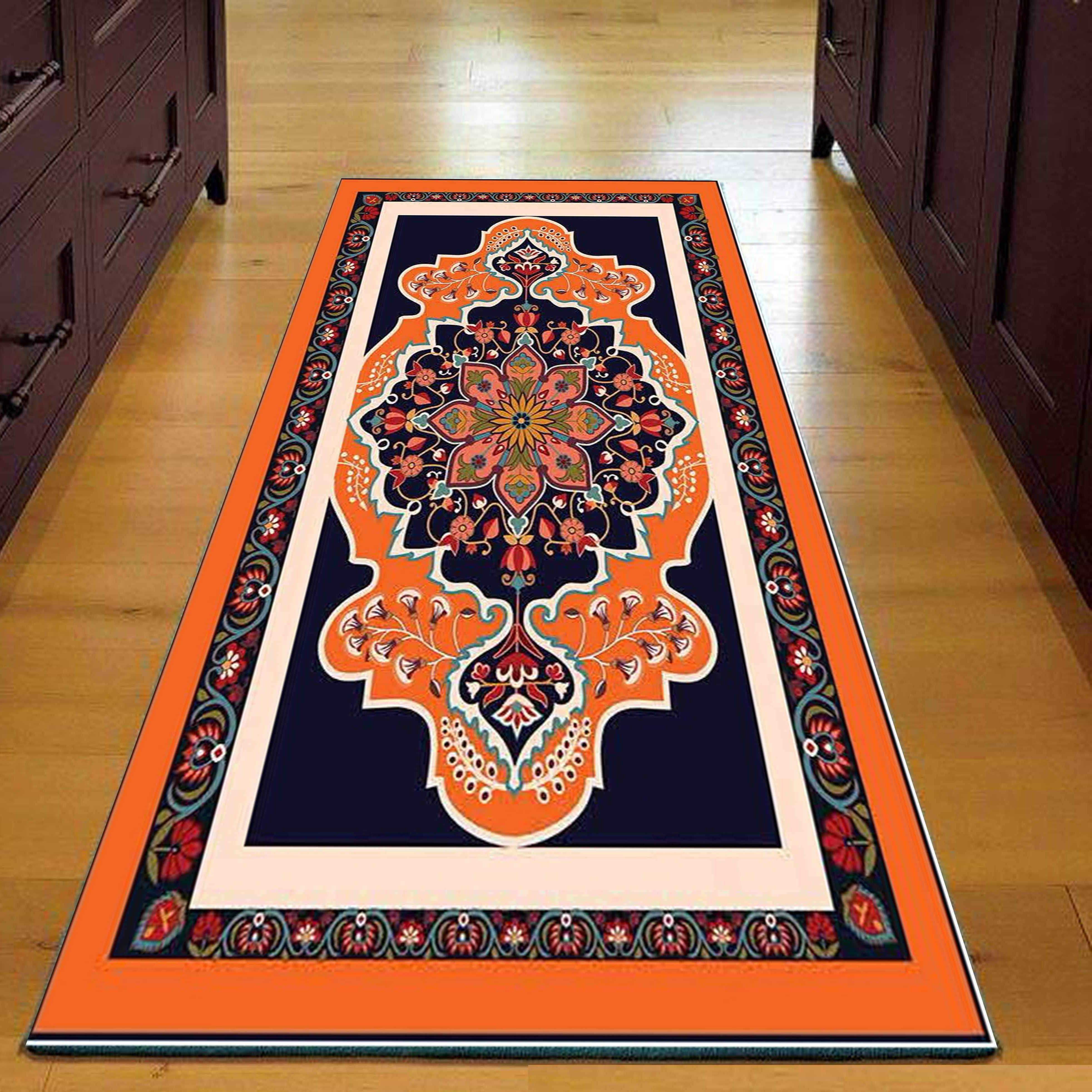 فرش راهرویی آتش مهرگان - فرشینه و فرش چاپی کد R104